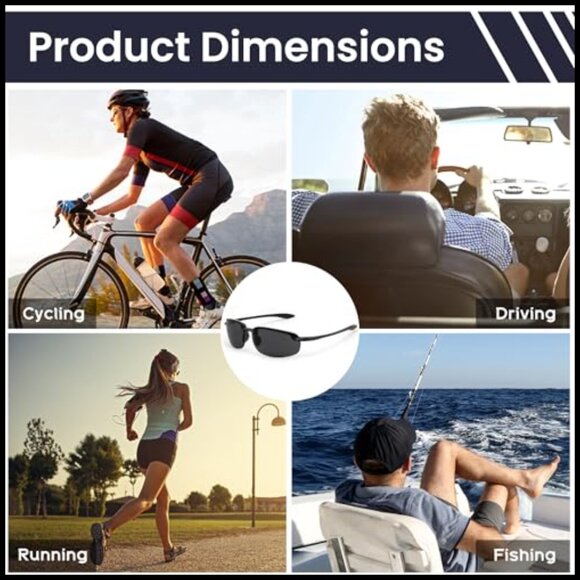 TR90 Rimless Frame Sports Sunglasses for Running Fishing Driving main image 5